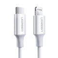 UGREEN CABLE BRAIDED DAN RUBBER C TO LIGHTNING 1M