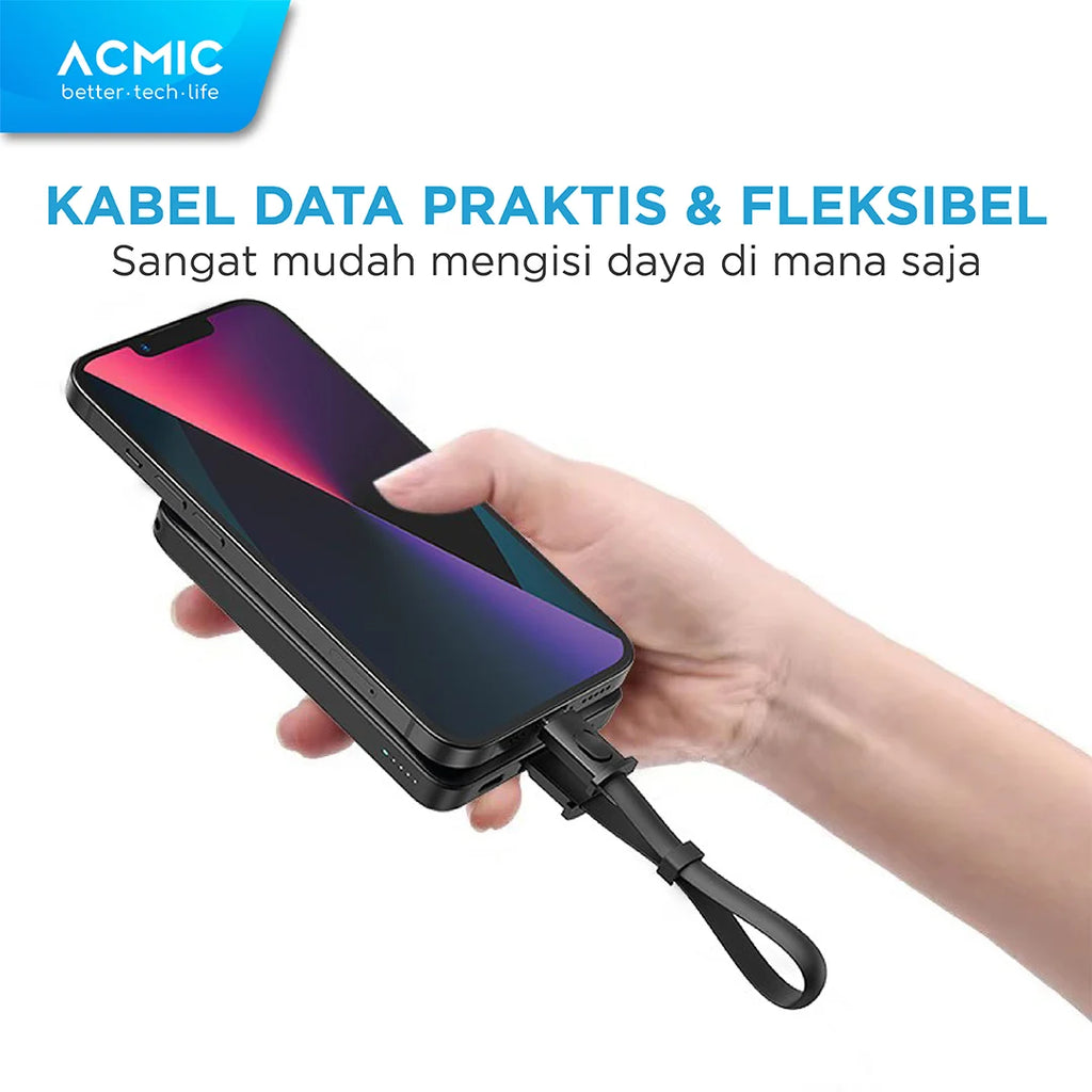 ACMIC KeyLine Kabel Data Pendek 20cm Fast Charging Lanyard Cable