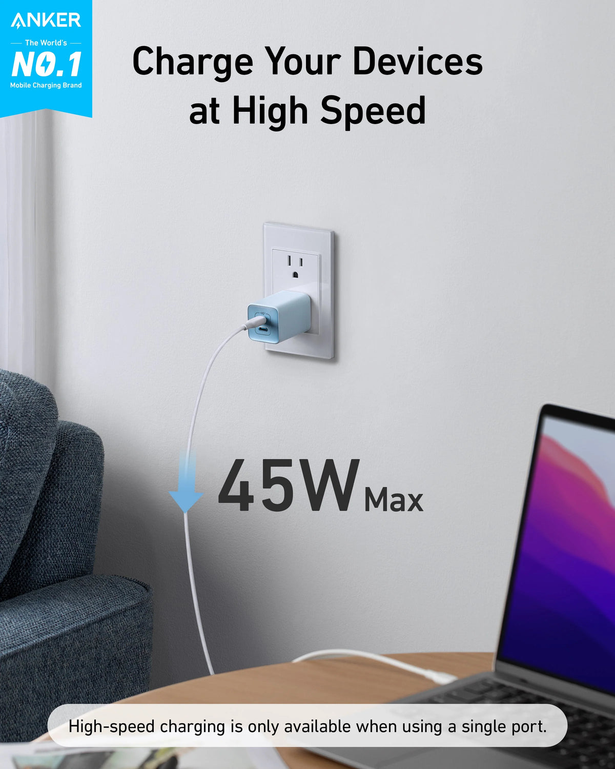 Anker 523 Charger Nano 3 47W 2 Port