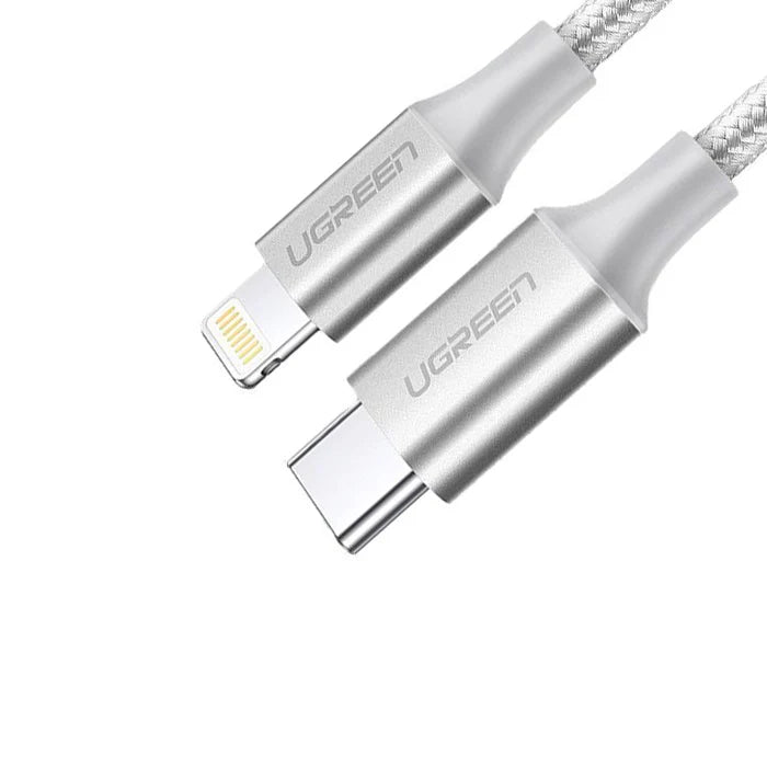 UGREEN CABLE BRAIDED DAN RUBBER C TO LIGHTNING 1M