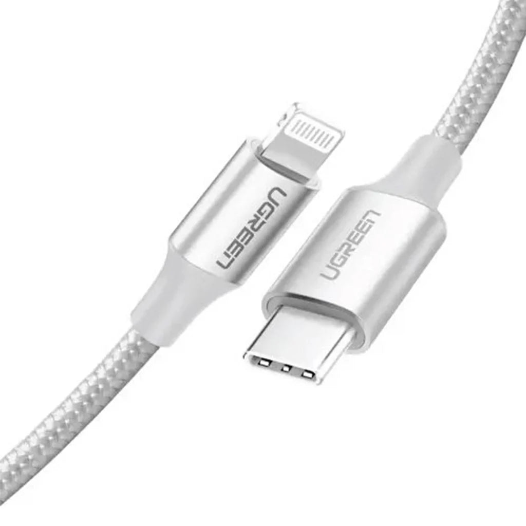 UGREEN CABLE BRAIDED DAN RUBBER C TO LIGHTNING 1M
