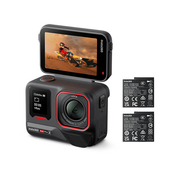 Insta360 Ace Pro 2 Action Camera Dual Battery Bundle - Black